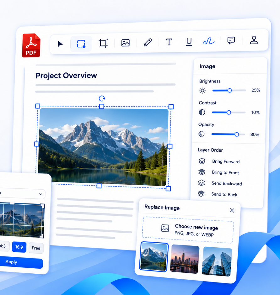Edit PDF images