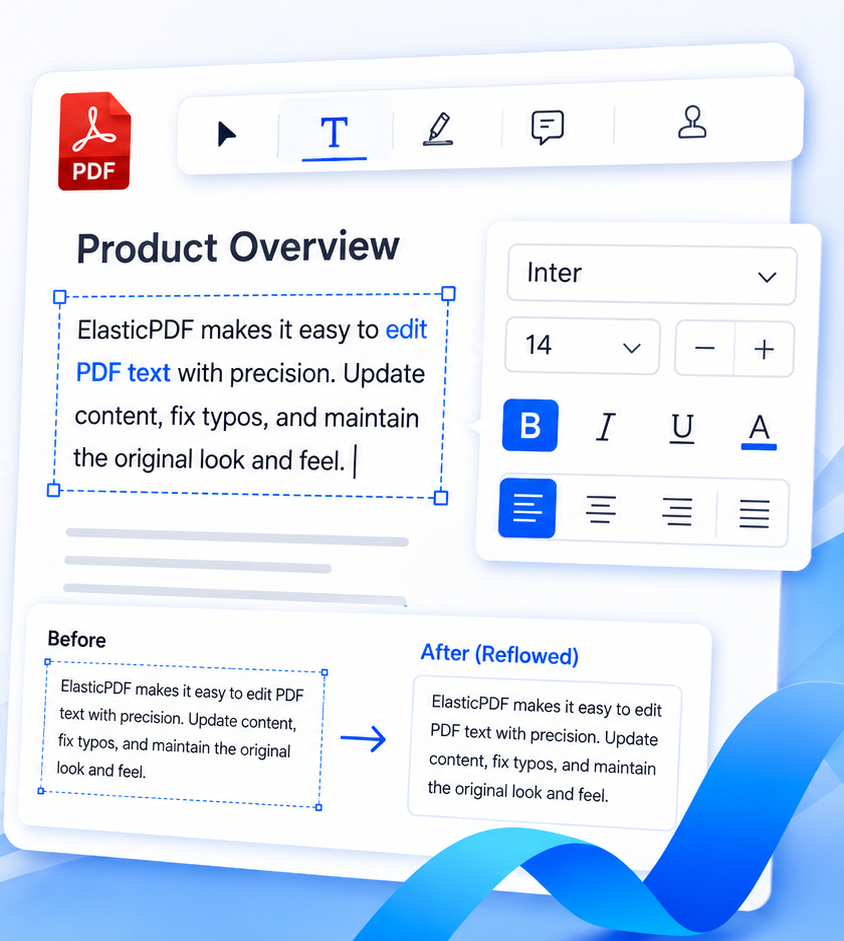 Edit PDF text